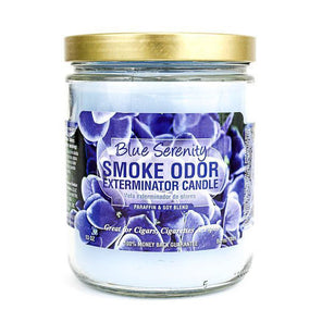 Smoke Odor Candle Blue Serenity