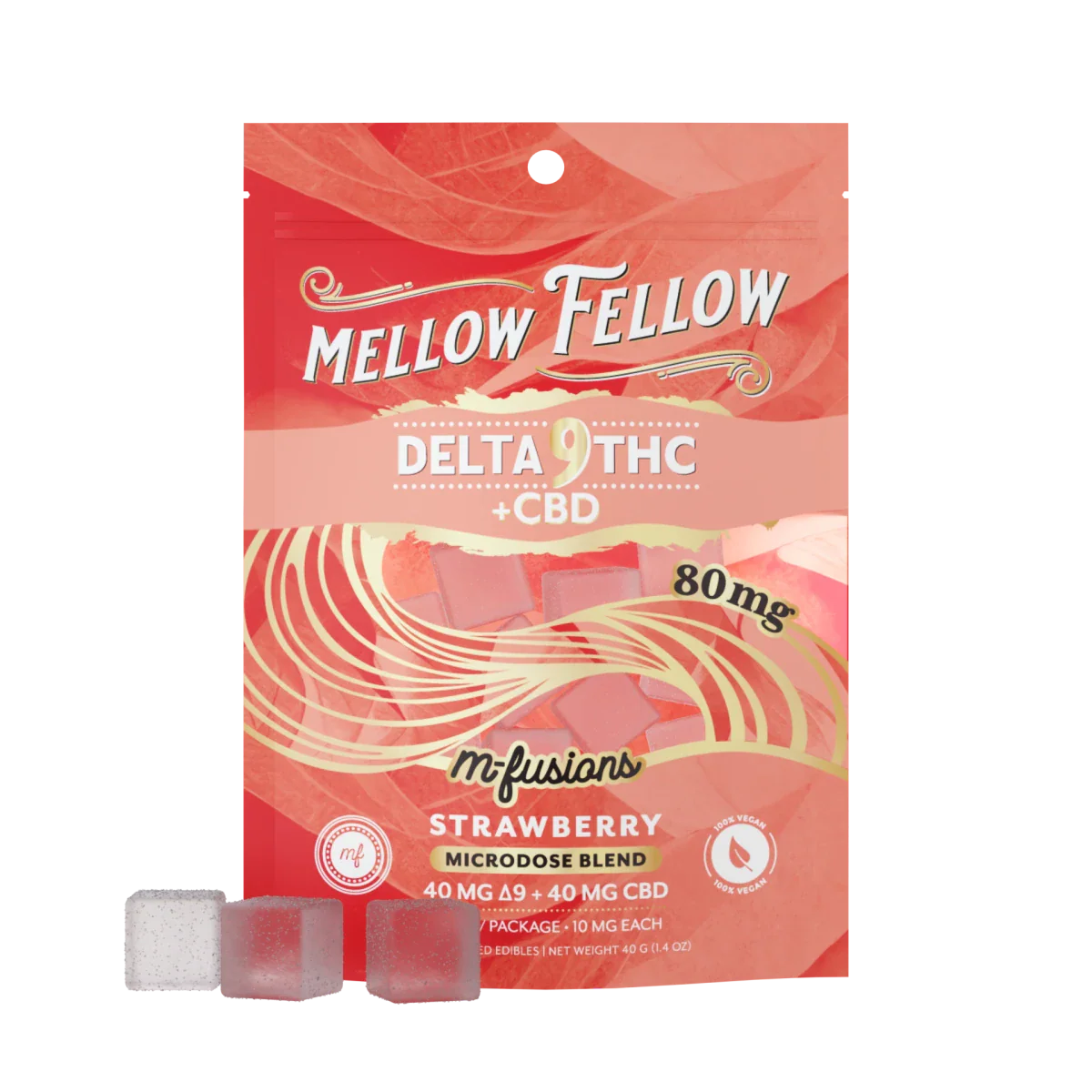 D9/CBD Mellow Fellow Gummies 800mg