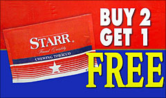 Starr Chewing Tobacco Box 1.98