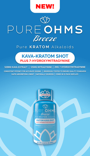 Pure OHMS Breeze Kava-Kratom Shot Plus 7