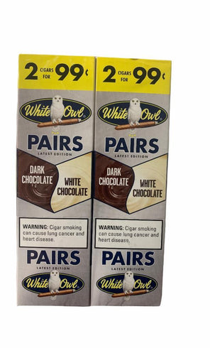 White Owl Pairs Dark And White Chocolate